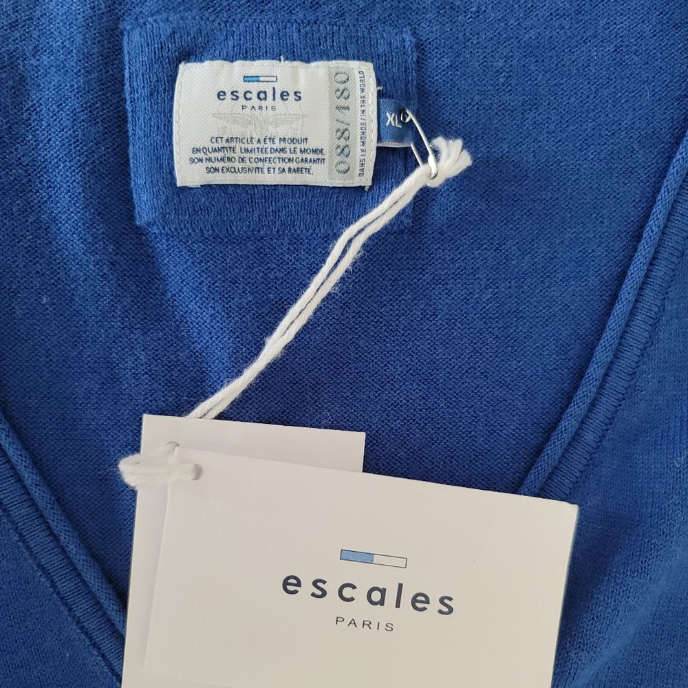 Escales Paris Blue Sweater Dress XL New with Tag - Picture 4 of 14